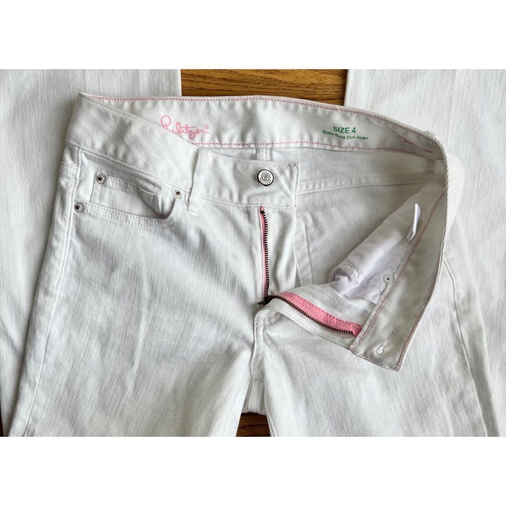 Lilly Pulitzer White Babe Bootcut Jeans Size 4 Style 26690 MSRP $148 - Picture 6 of 16